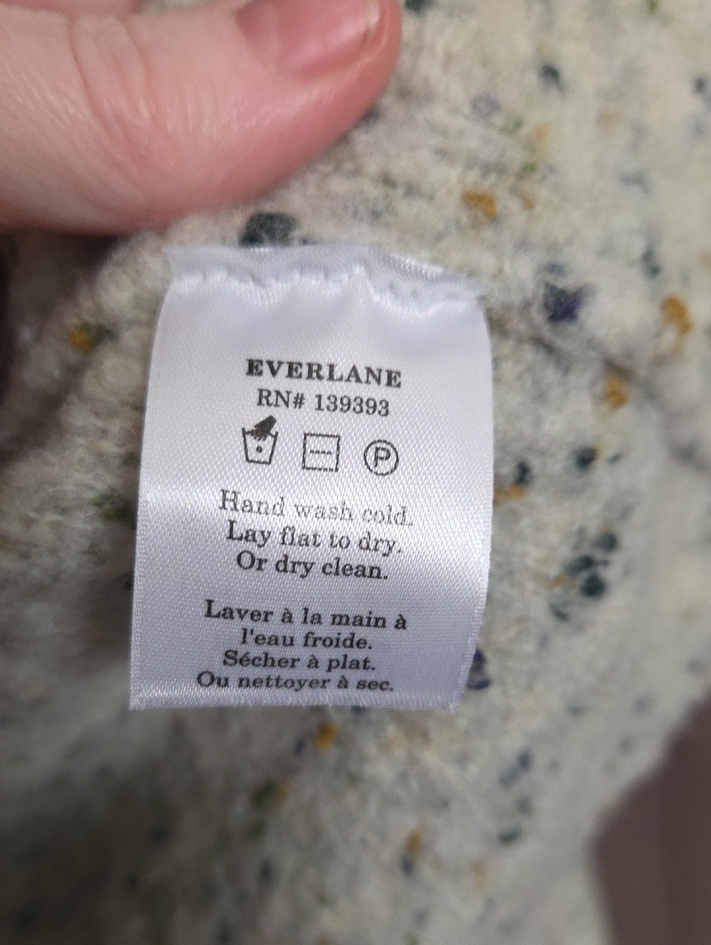 Everlane The Confetti Crew Sweater Marino Wool Blend Size Small - Picture 4 of 7